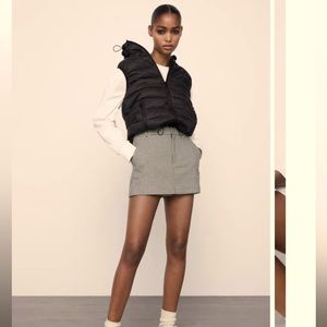 Zara houndstooth mini skirt